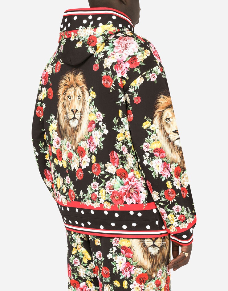 Hoodie with lion mix print - 6