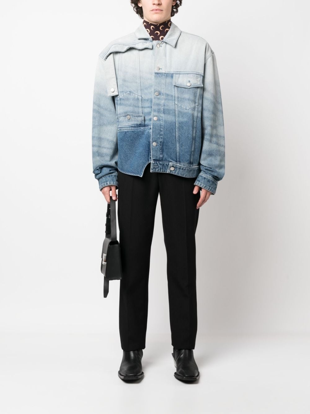 whiskering-effect denim jacket - 2