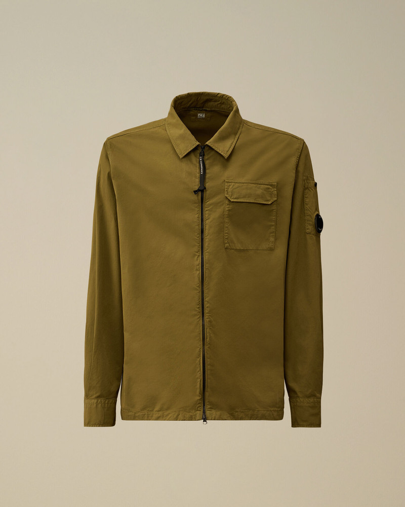 Organic Gabardine Zipped Overshirt 1