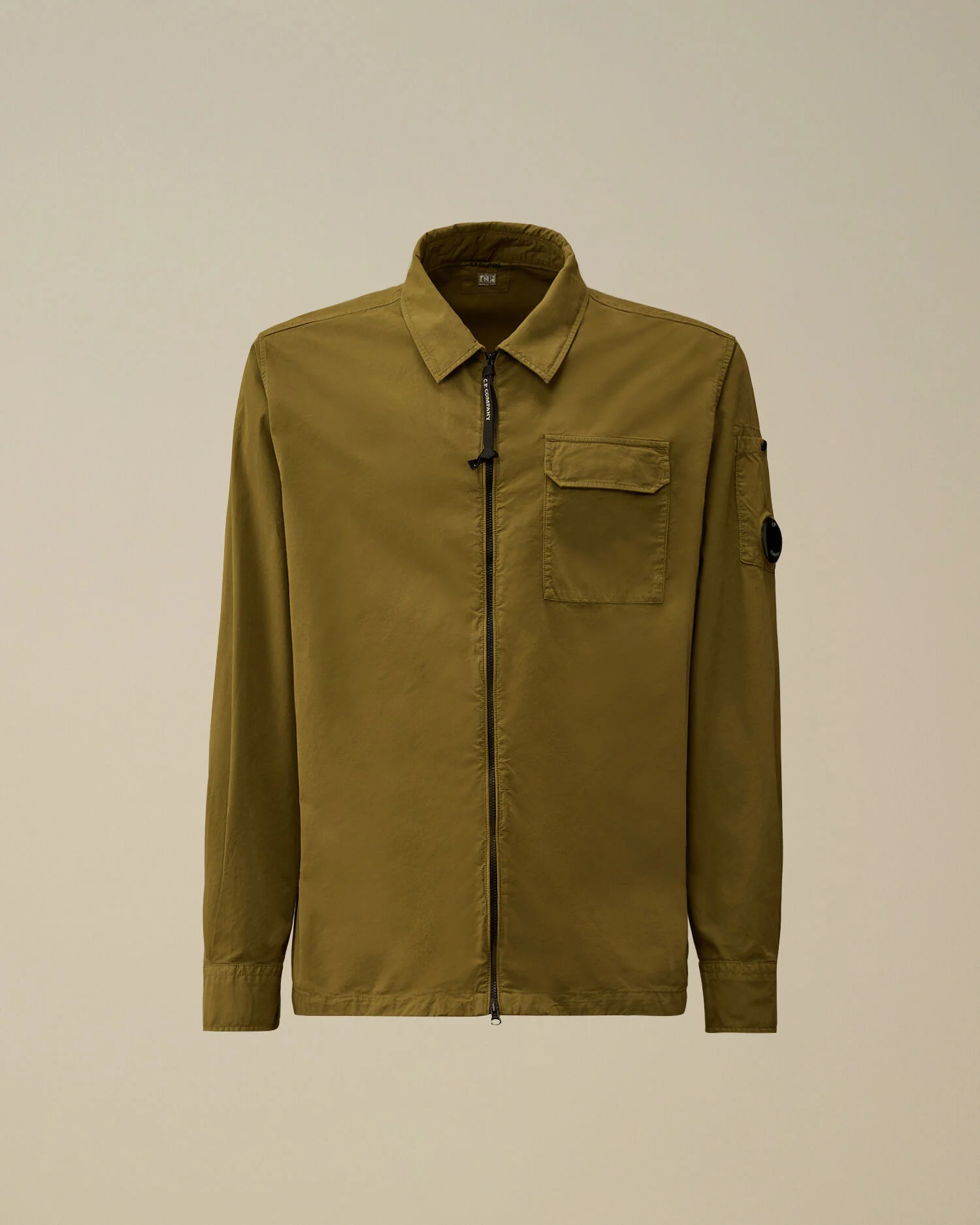 Organic Gabardine Zipped Overshirt - 1