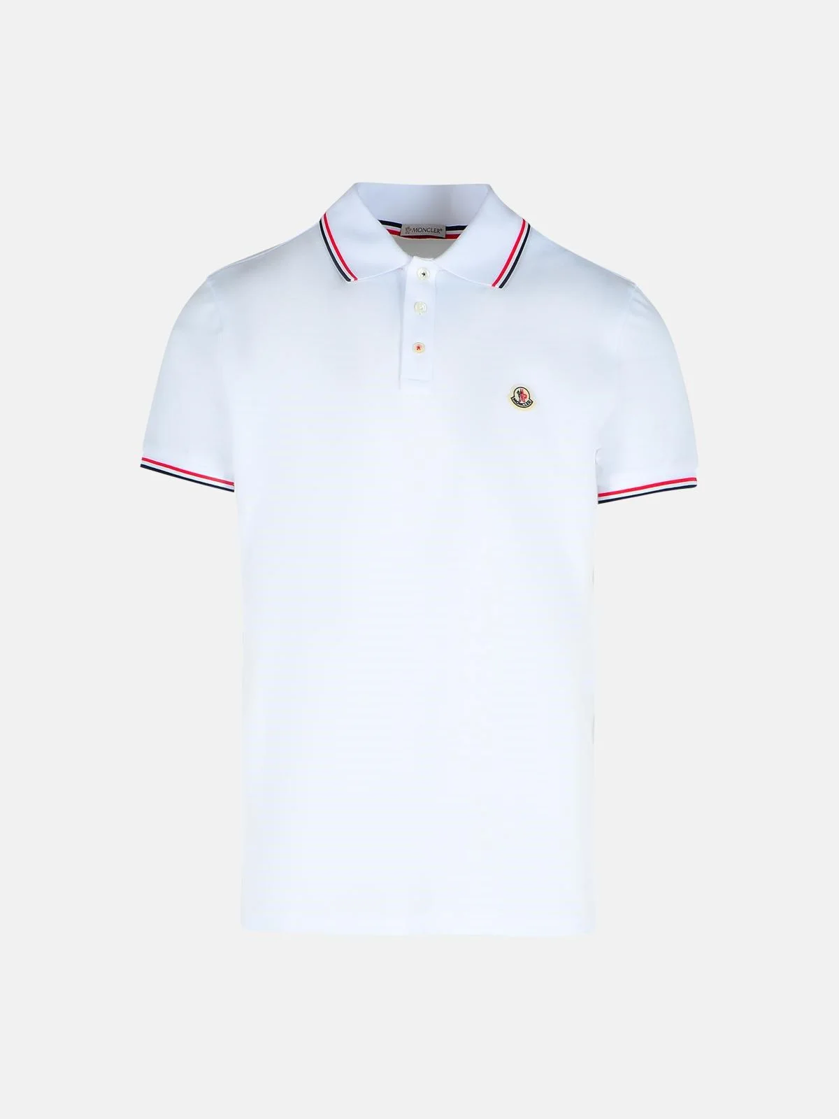 WHITE COTTON POLO SHIRT - 1