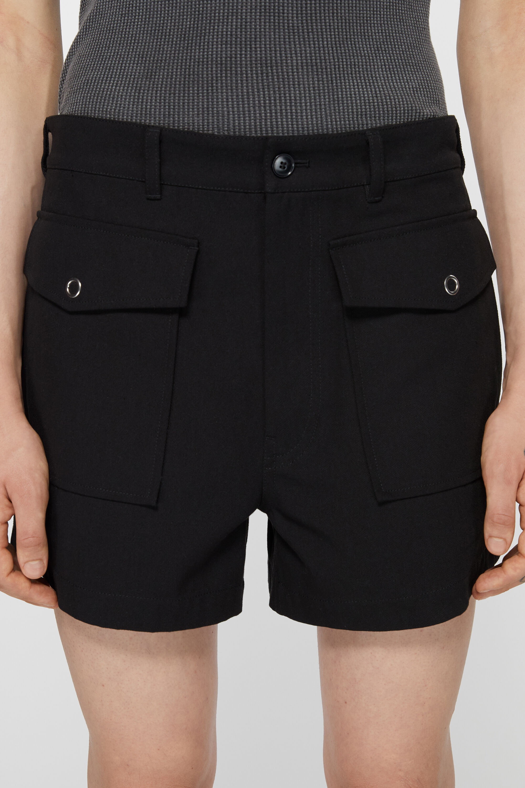 Twill shorts - Black - 5