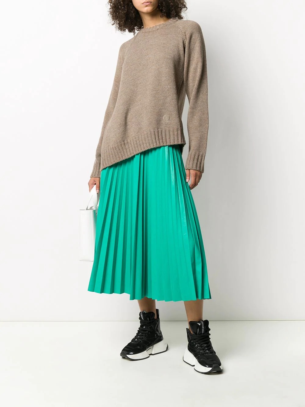 asymmetric-hem raglan jumper - 2