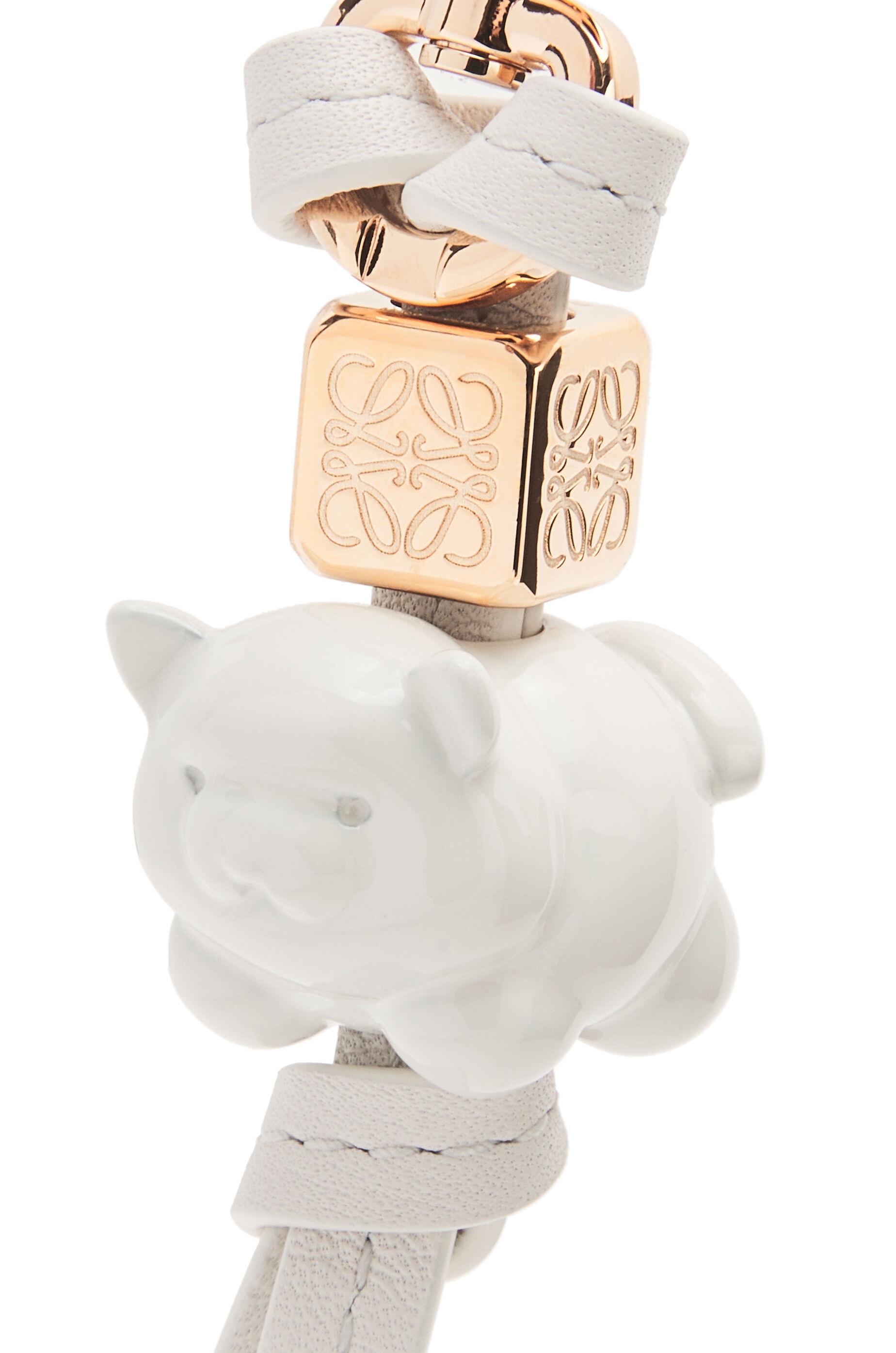 Chow chow charm in calfskin and brass - 2