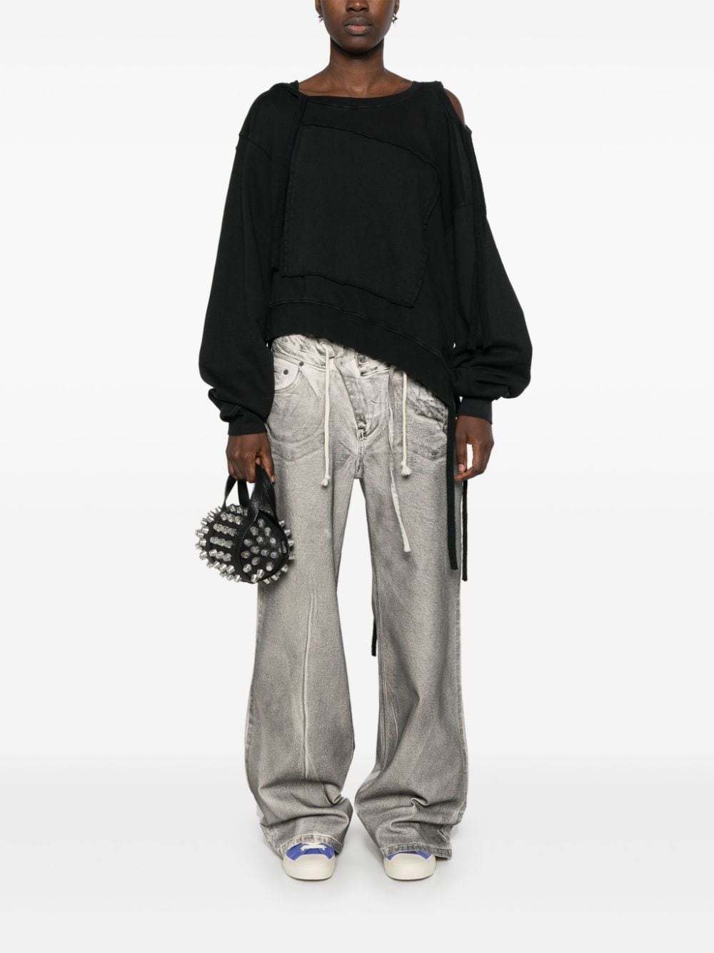 coated-finish jeans - 2