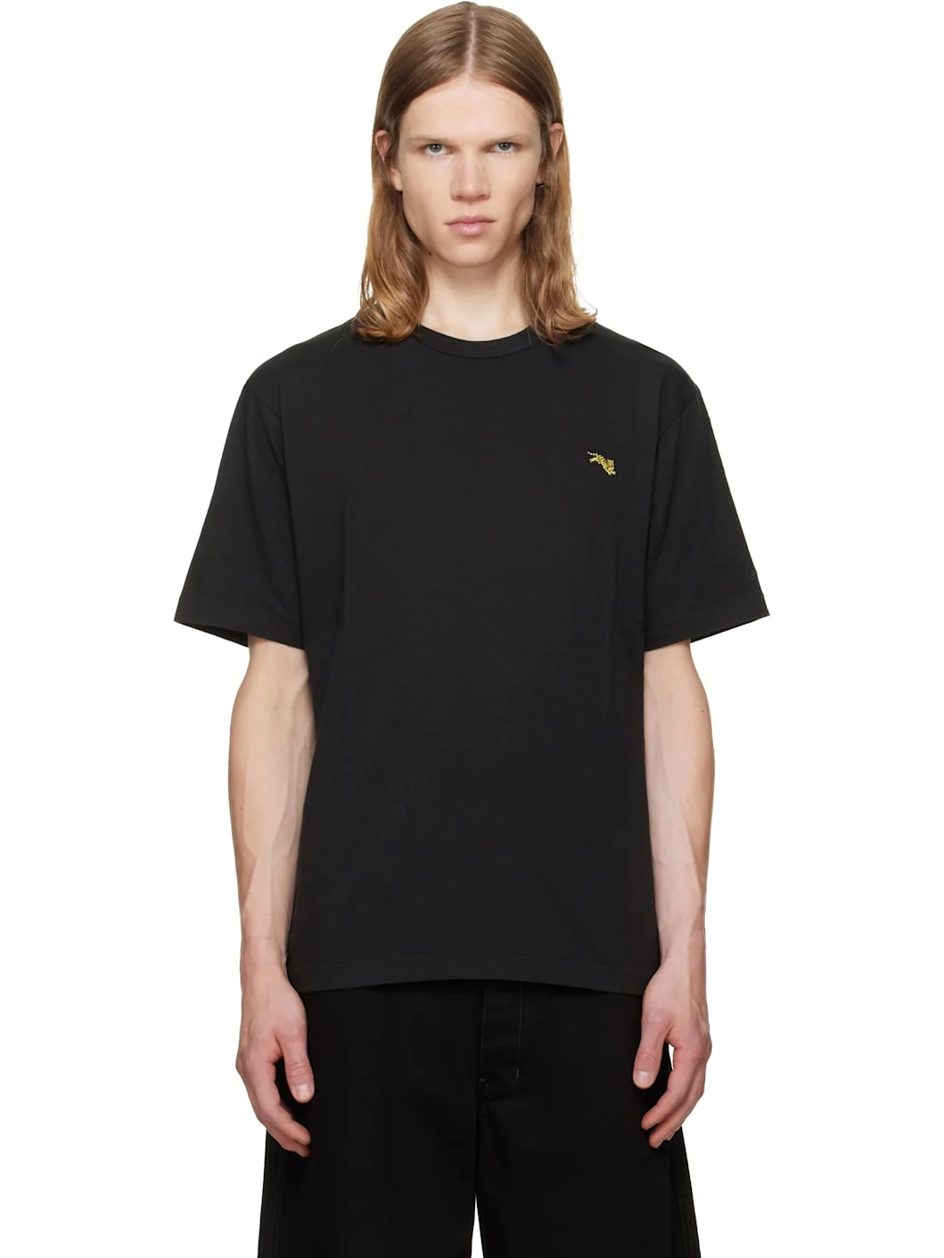 Black Kenzo Paris 'KENZO Jumping Tiger' Embroidered T-shirt - 1