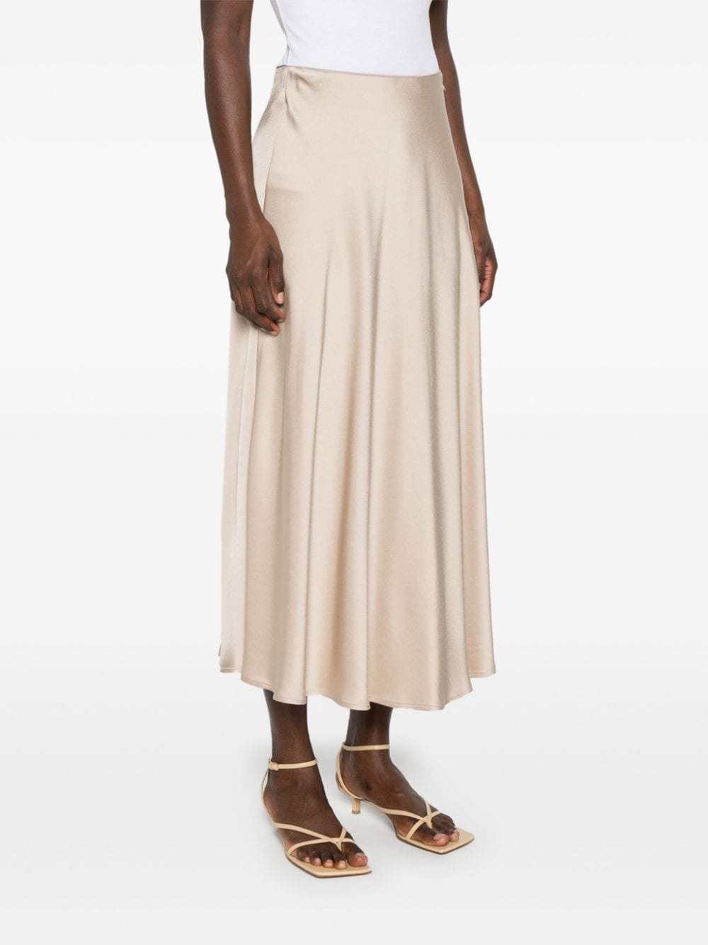 satin midi skirt - 3
