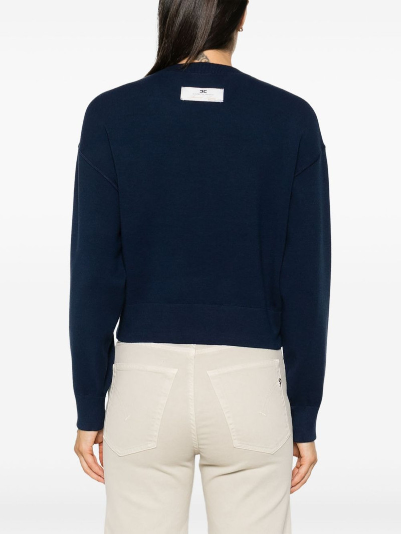 logo-embroidered cropped sweatshirt 4