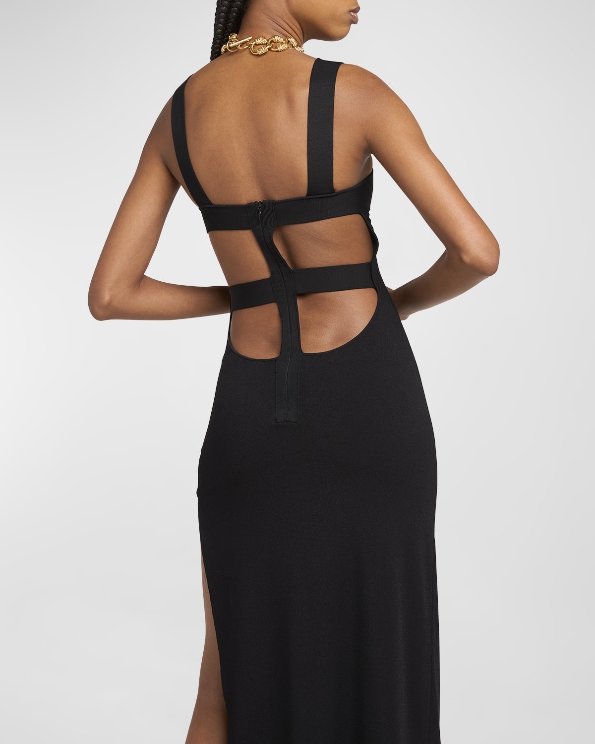 Strappy Stretch Viscose Corset Gown - 7