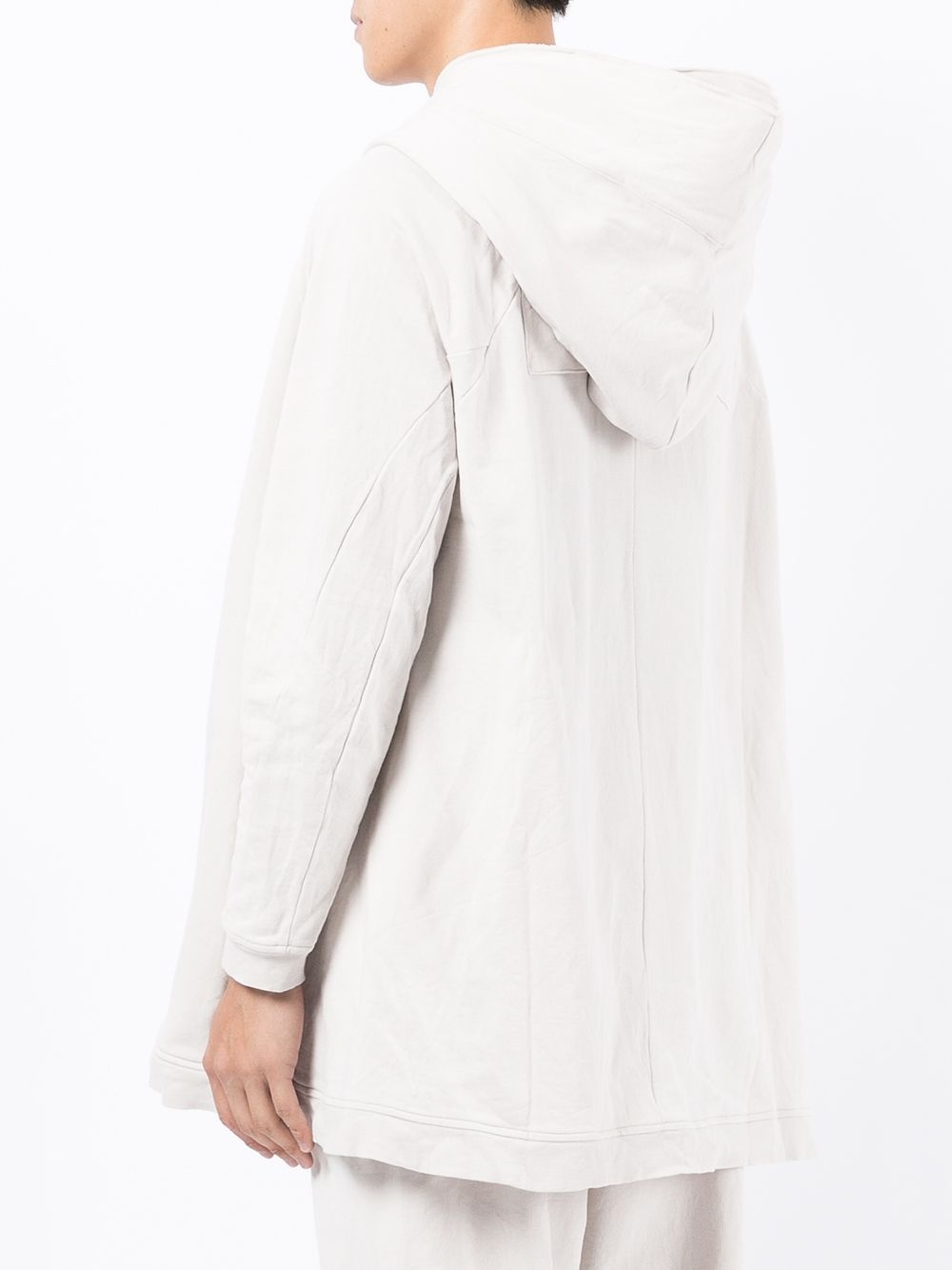 concealed-fastened oversized hoodie - 4