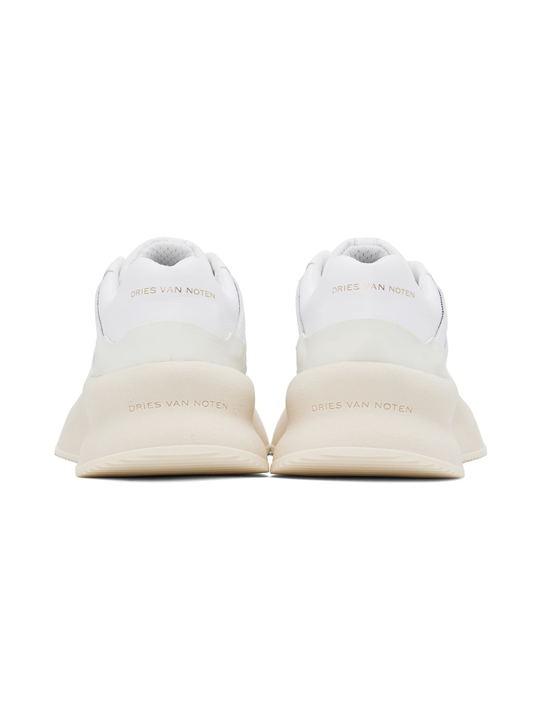 White & Off-White Platform Sneakers - 2