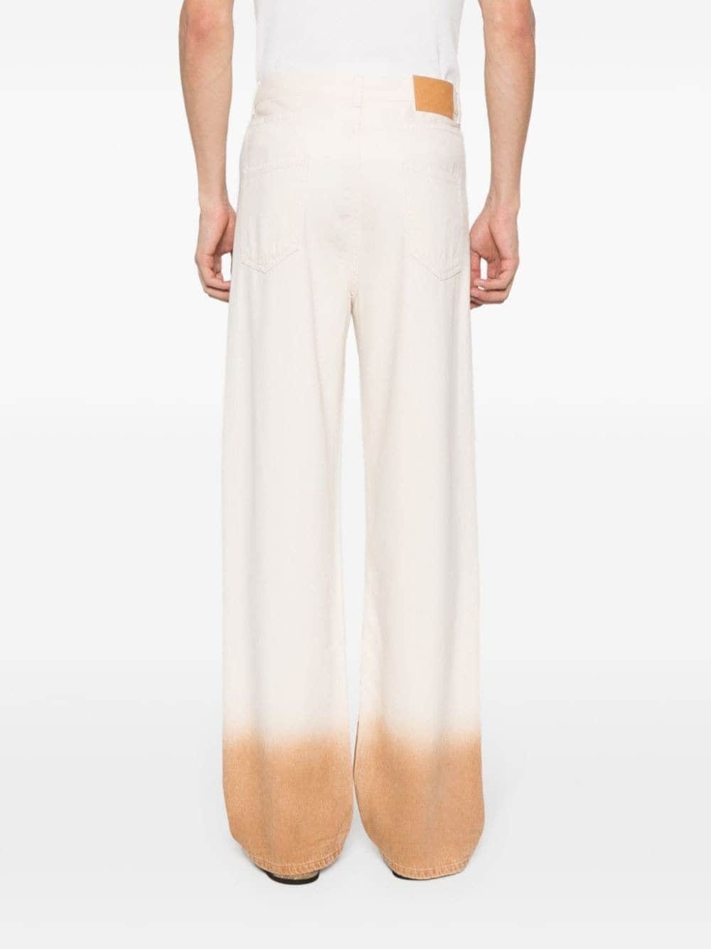 logo-patch cotton straight-leg jeans - 4