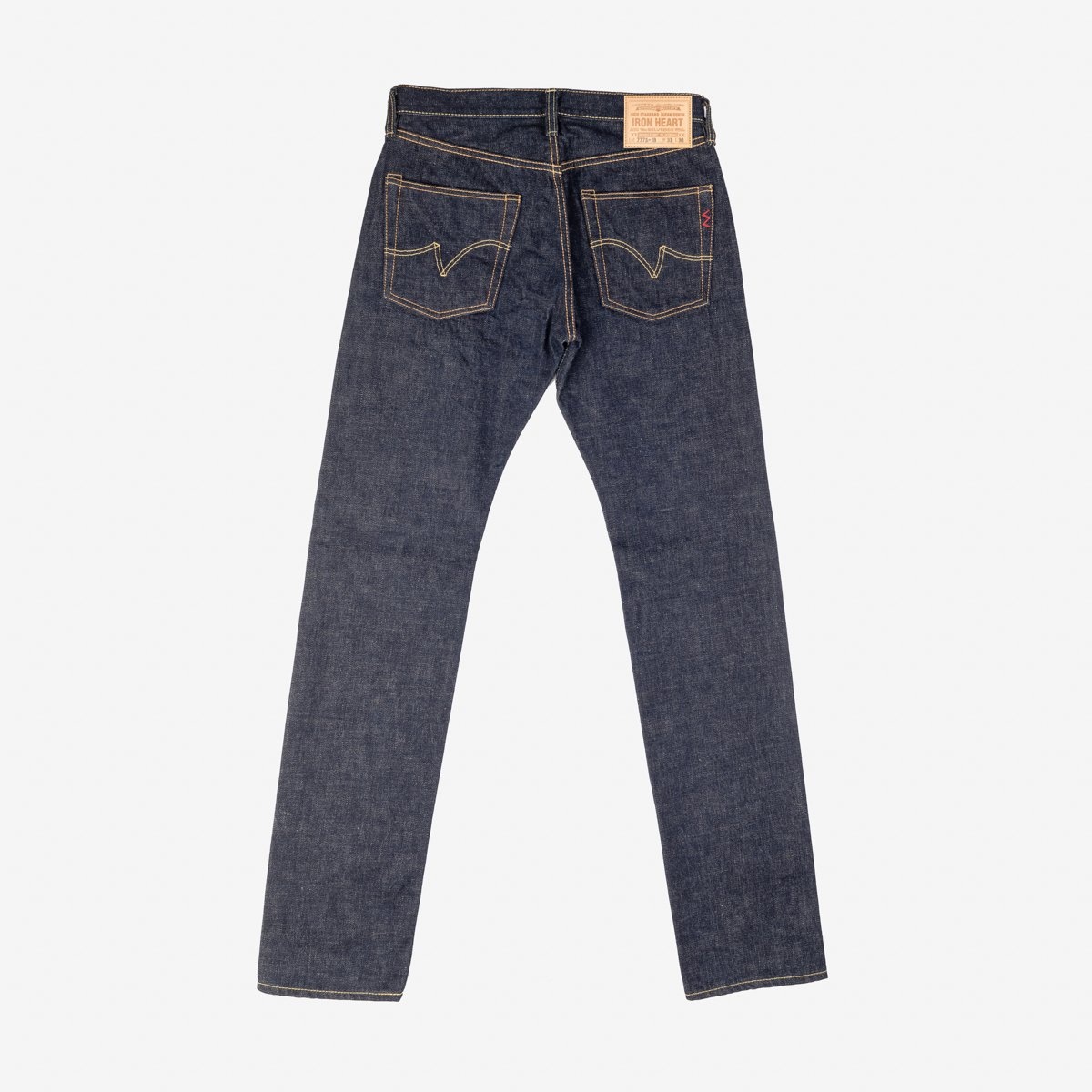 IH-777S-18 18oz Vintage Selvedge Denim Slim Tapered Cut Jeans - Indigo - 5