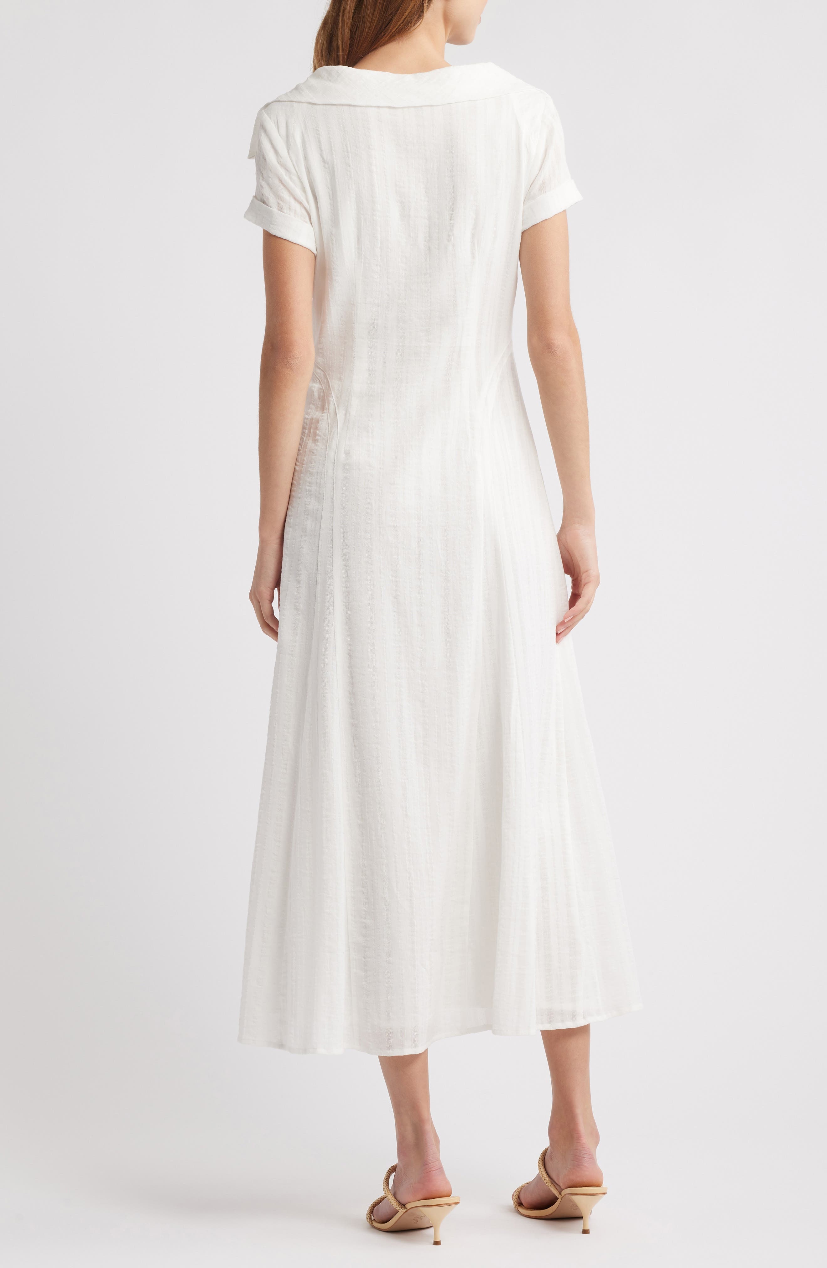 Cult Gaia Jeanie Cotton Shirtdress in Off White at Nordstrom - 2