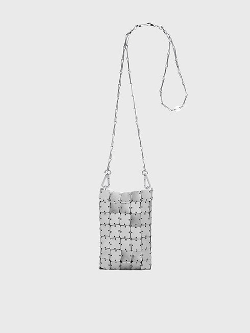 MINI SQUARE BAG SILVER 1