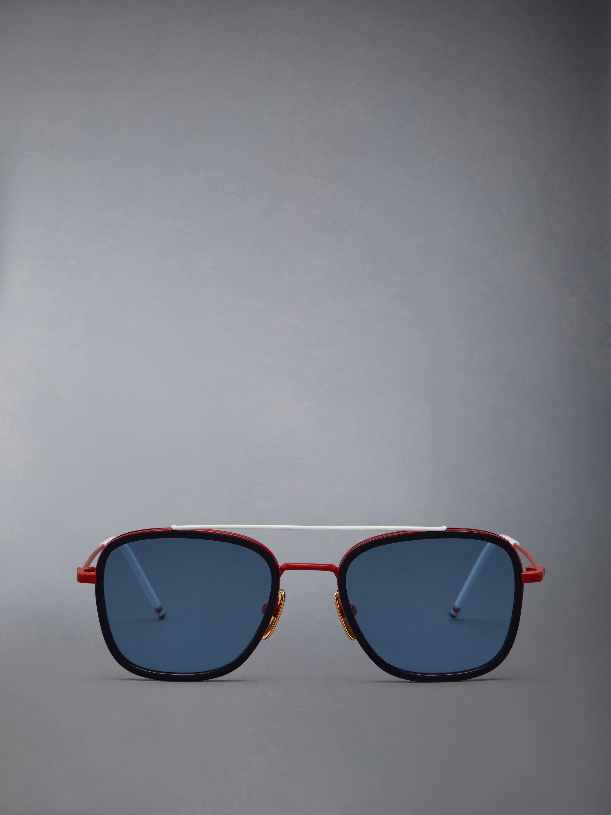 SQUARED AVIATOR SUNGLASSES IN TITANIUM - 1