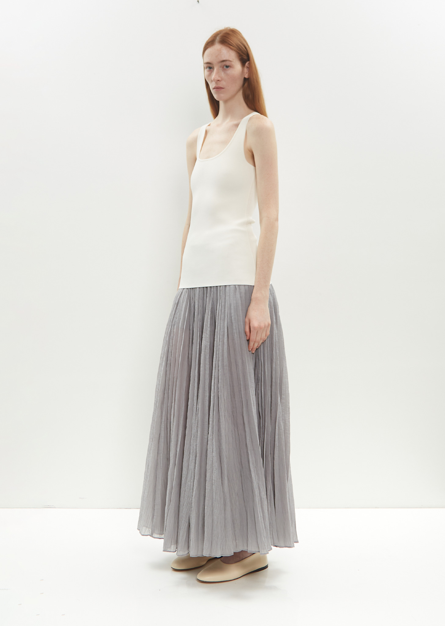 Crinkled Plissé Skirt - 4