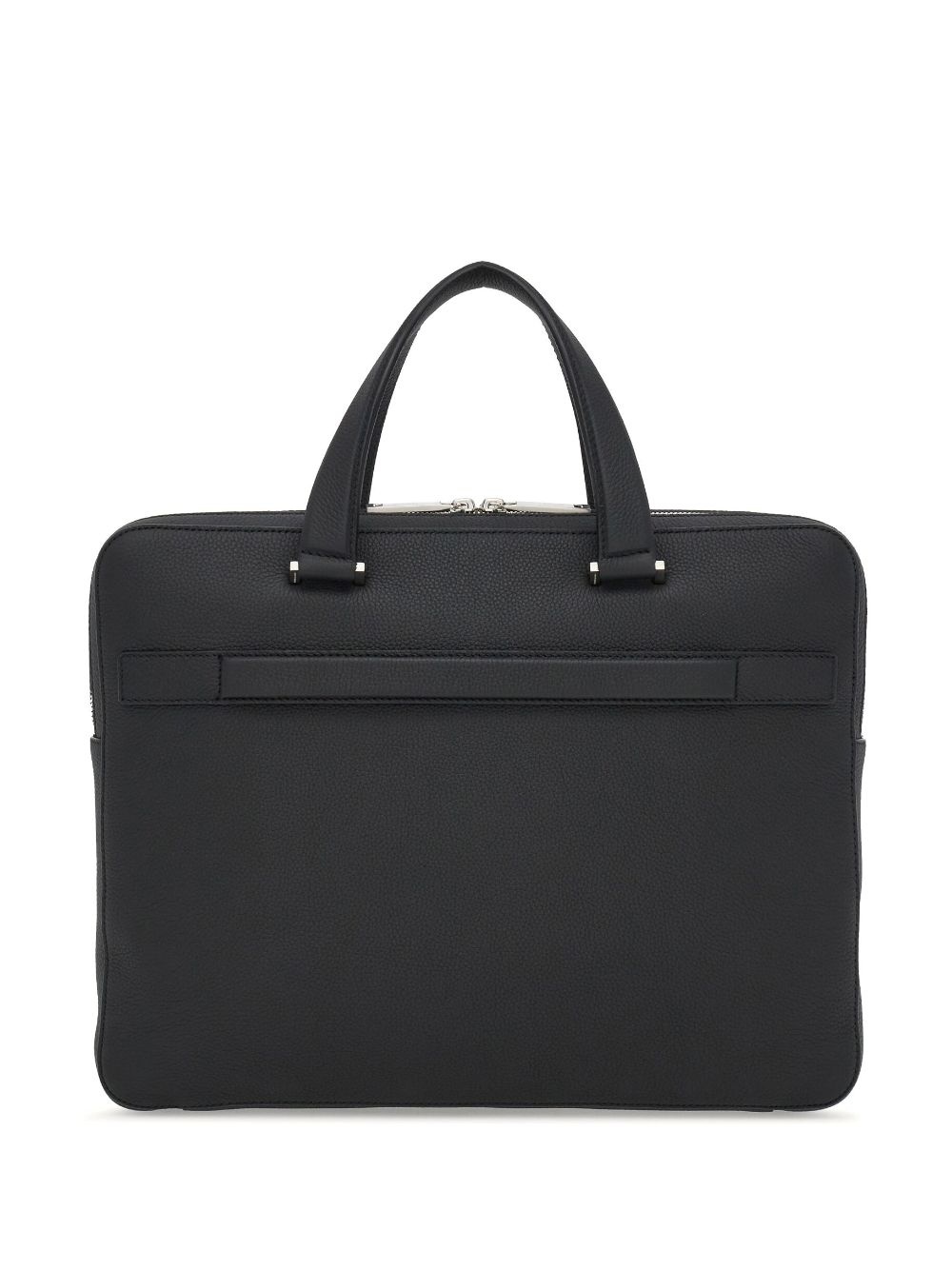 monogram-embossed leather briefcase - 3