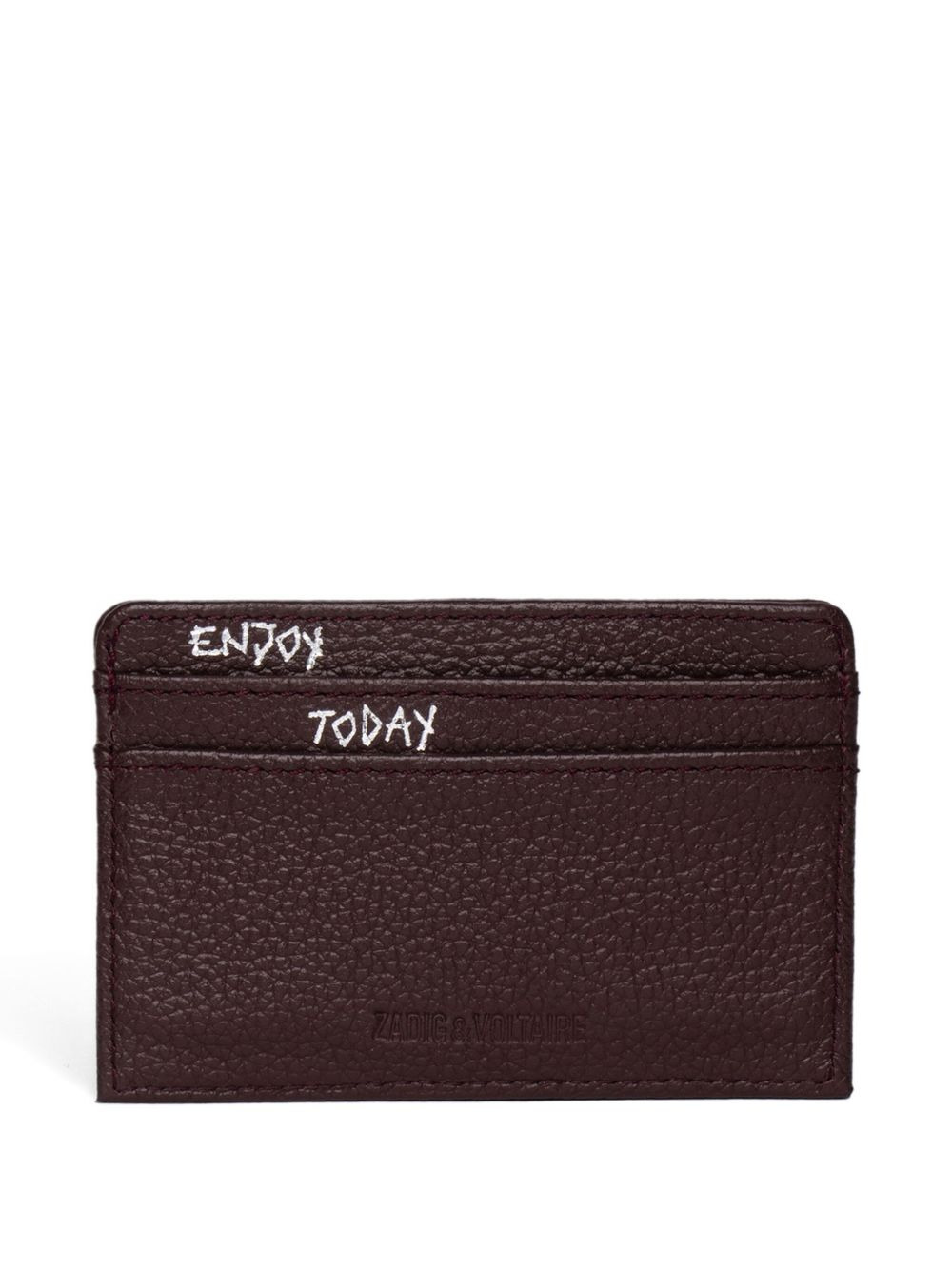leather logo-plaque cardholder - 2