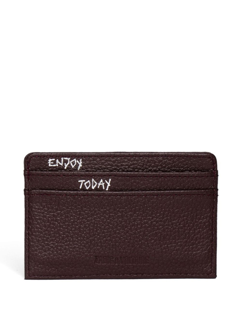 Zadig & Voltaire leather logo-plaque cardholder outlook