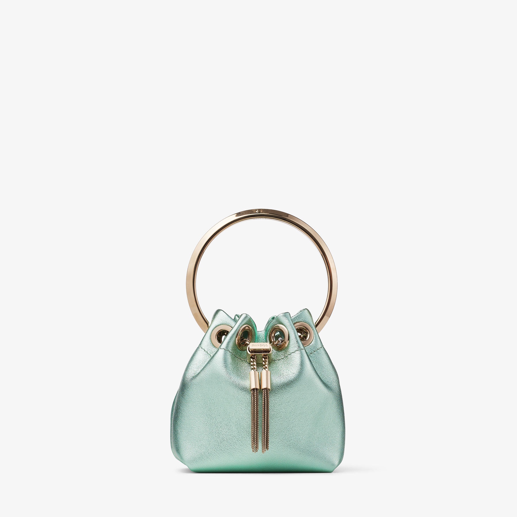 Micro Bon Bon
Smoke Green Metallic Nappa Mini Bag - 1