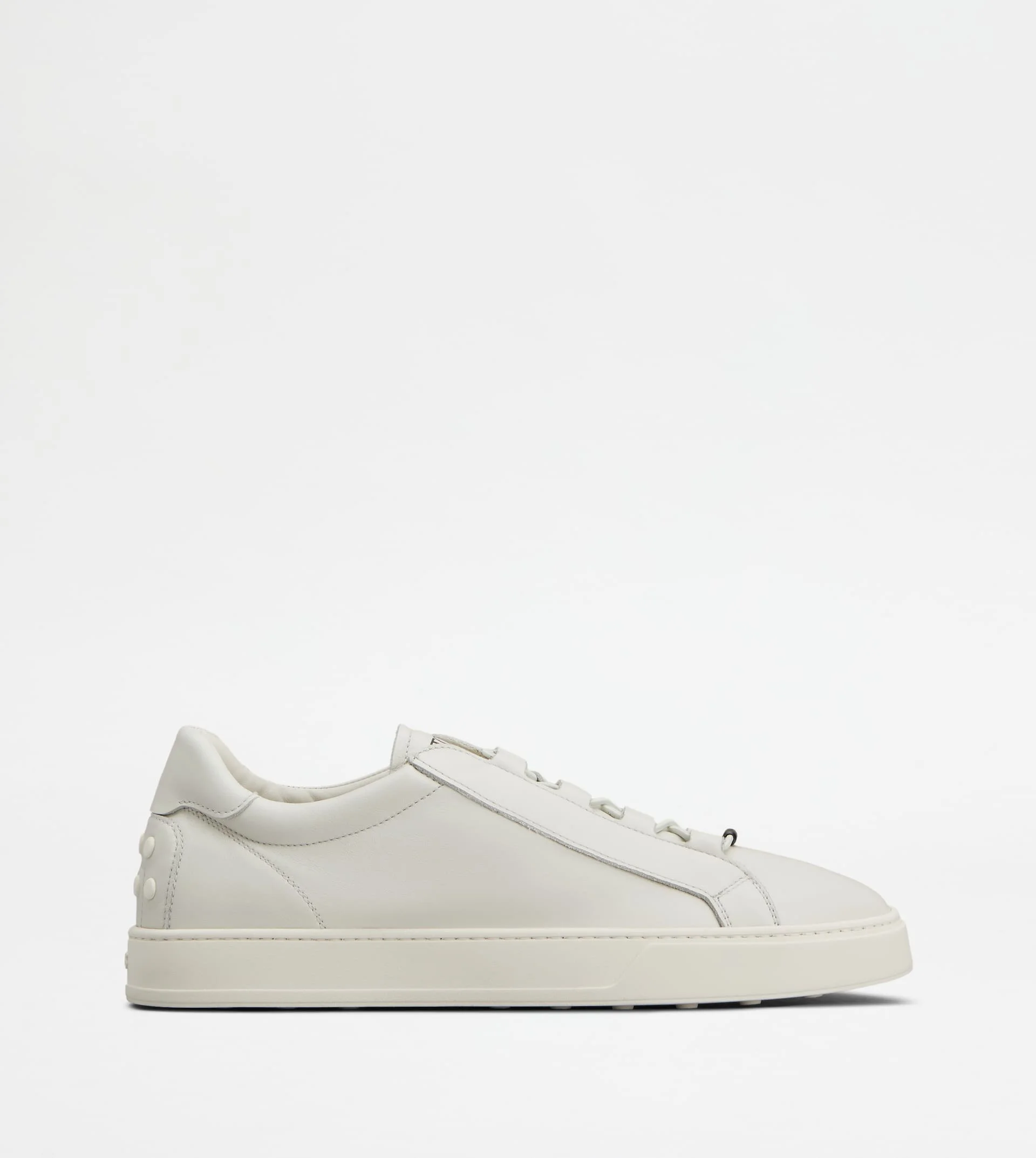 SNEAKERS IN LEATHER - WHITE - 1