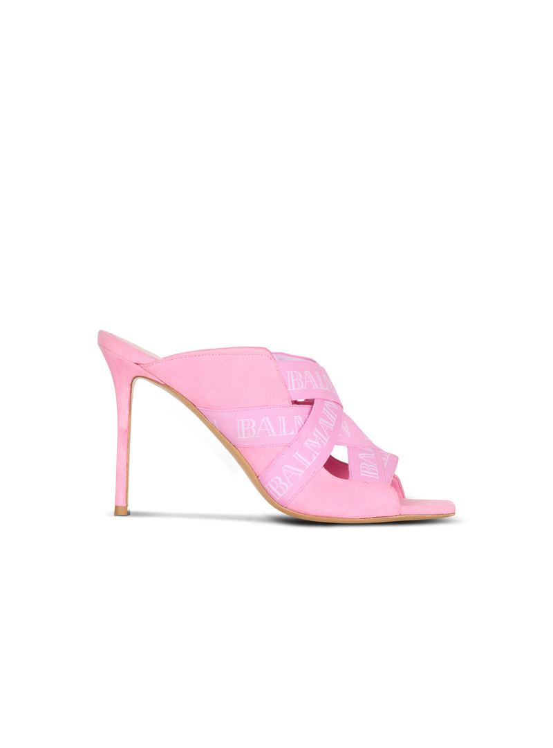 Ruby mules with Vintage Balmain straps 1