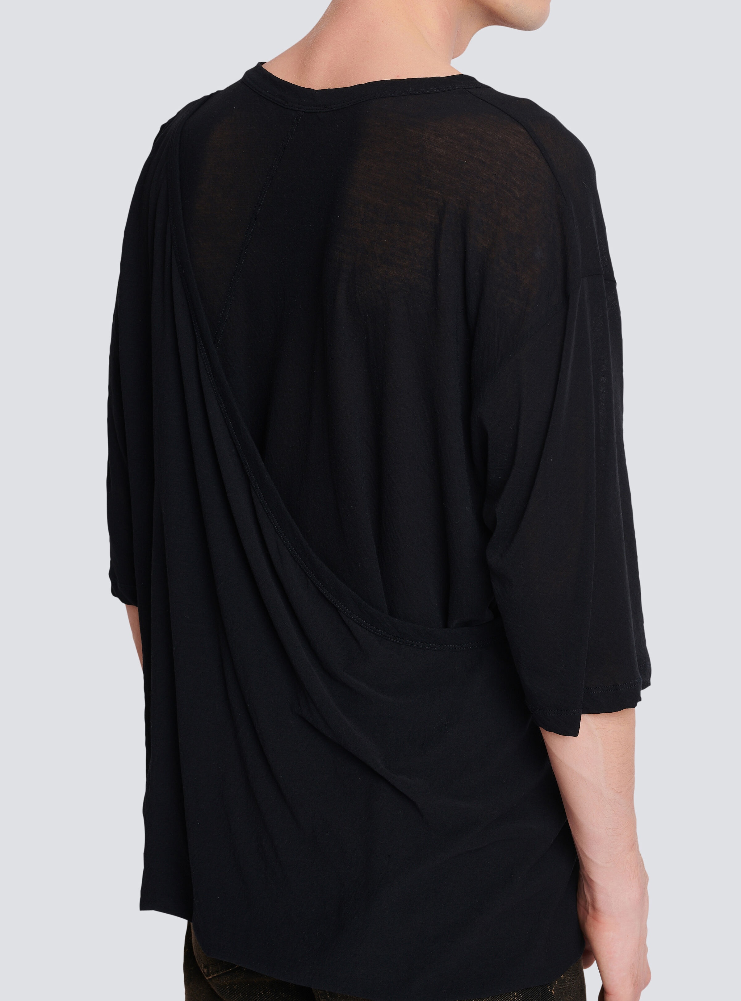 Draped jersey T-shirt - 7