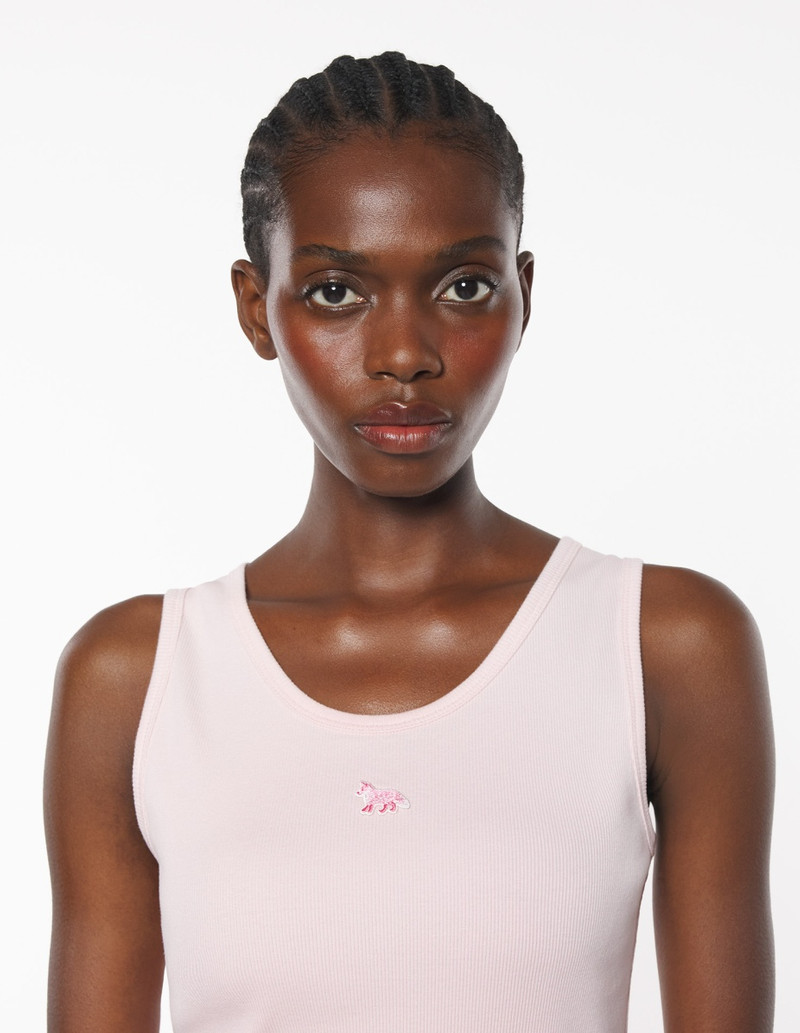 BABY FOX PATCH RIBBED TANK TOP 4