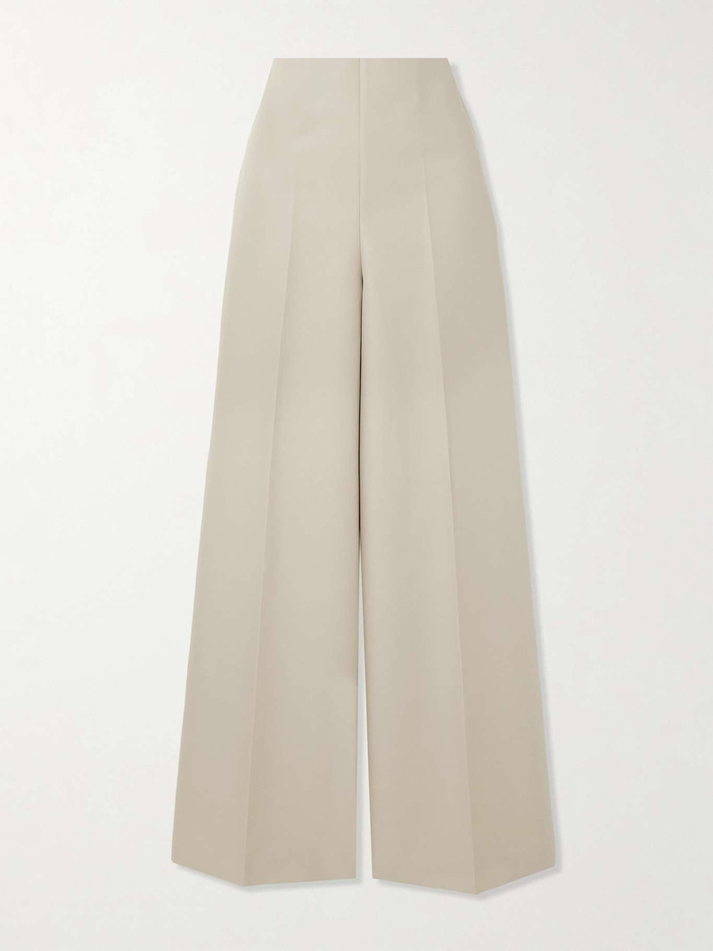 Cotton-twill wide-leg pants Sand - 1