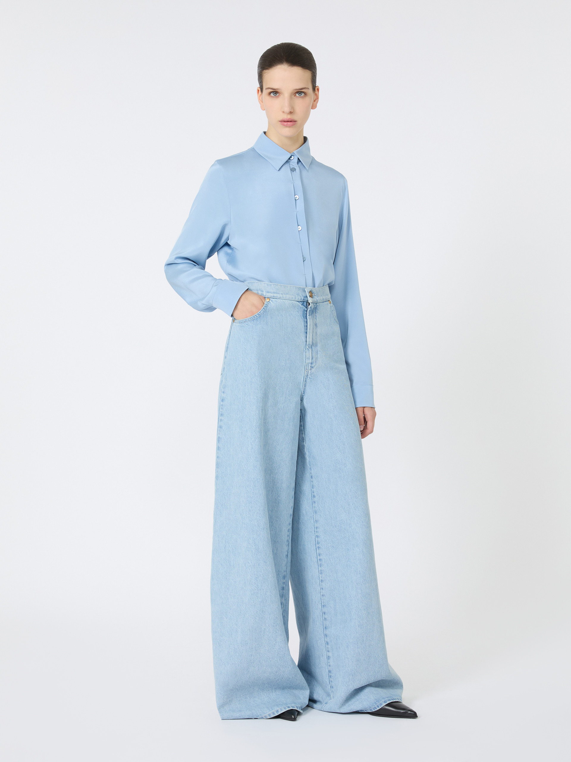 AVION Stretch silk cady shirt - 2