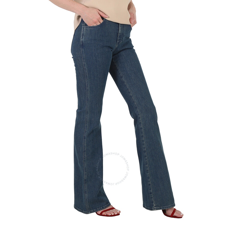 Chloe Ladies Dusky Blue Denim Flare Jeans - 4