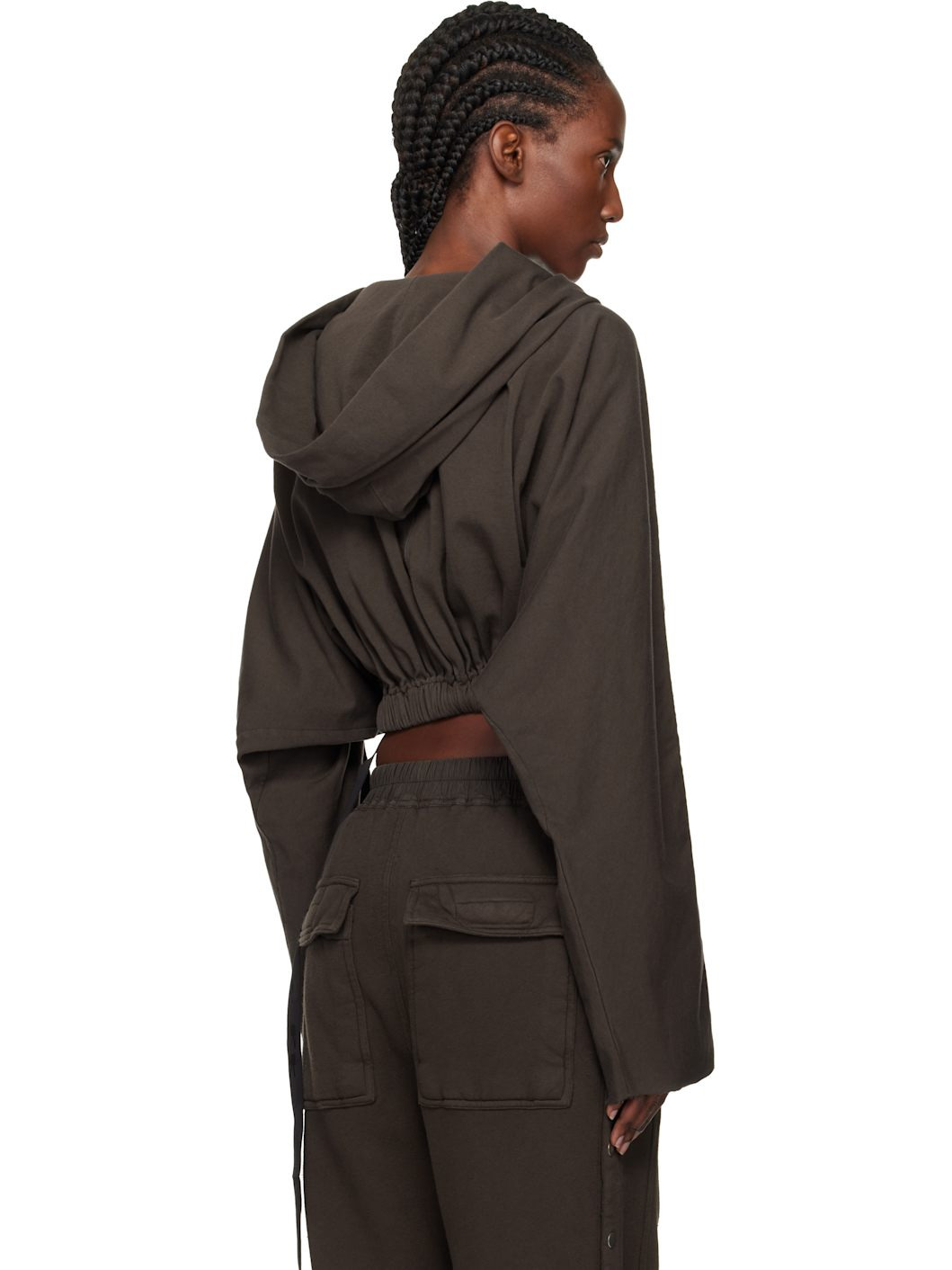 Gray Concordians Cropped Hoodie - 3