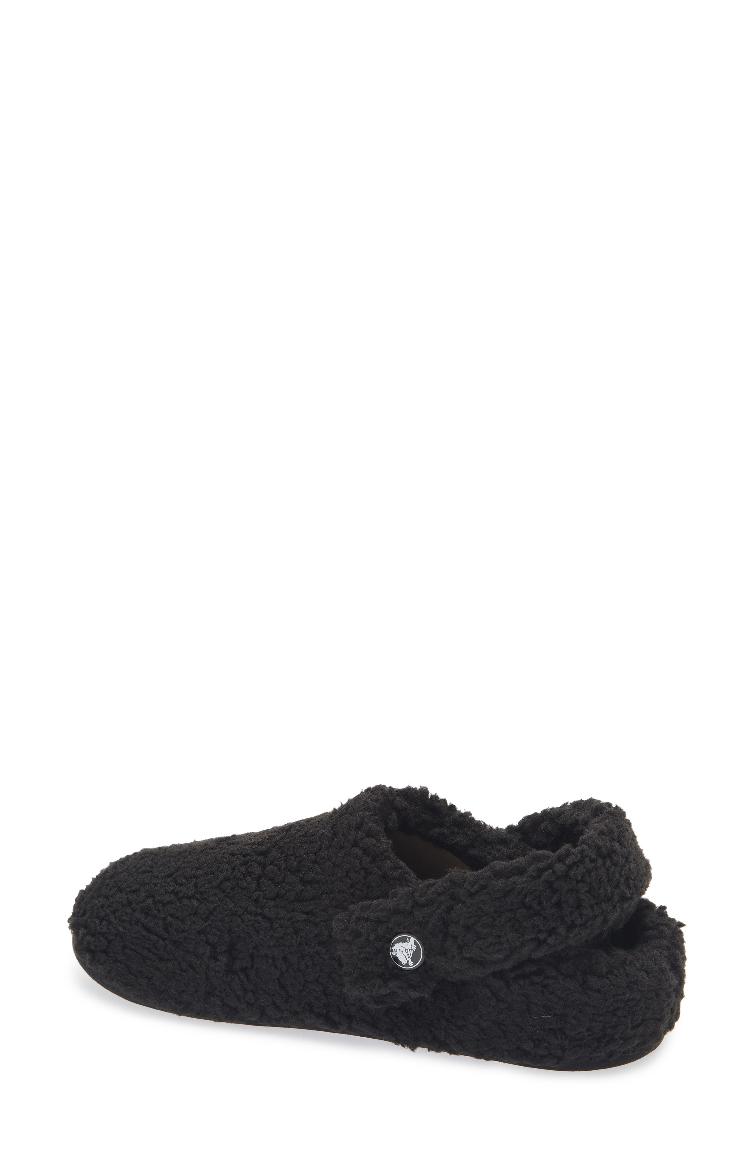 CROCS Classic Cozzzy Faux Fur Slipper Clog in Black at Nordstrom - 2
