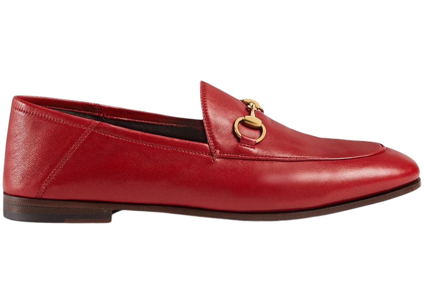 Gucci Horsebit Slip On Loafer Red Leather - 1
