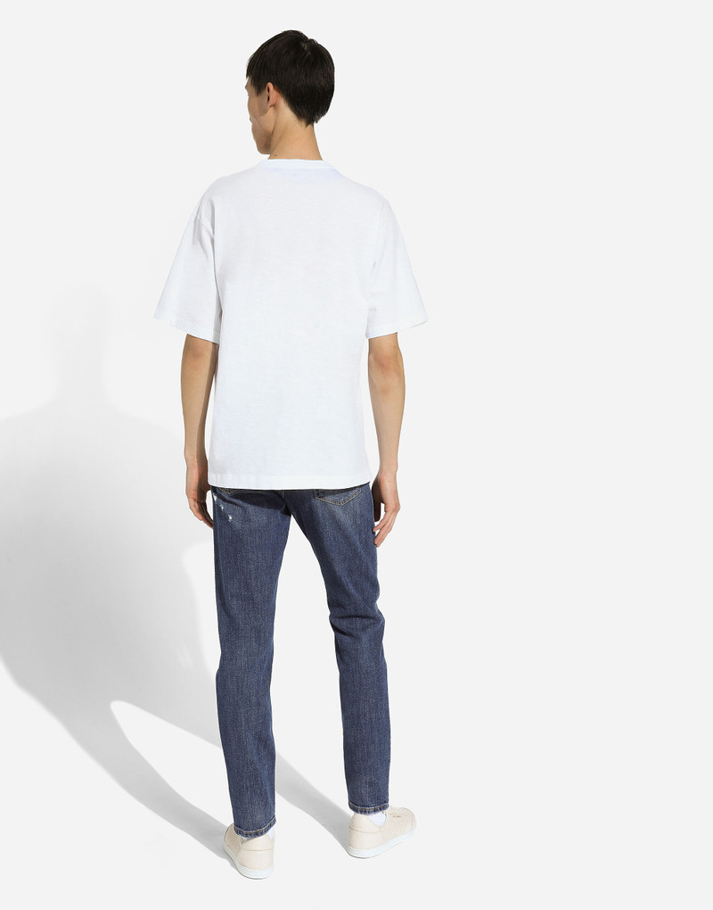 Slim-fit stretch blue denim jeans 3
