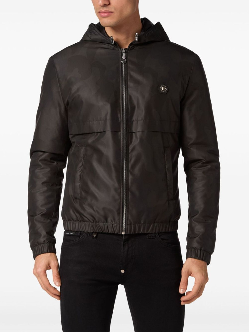 PHILIPP PLEIN camouflage-print hooded jacket outlook