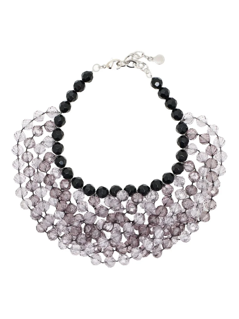 crystal-faceted beaded necklace - 1