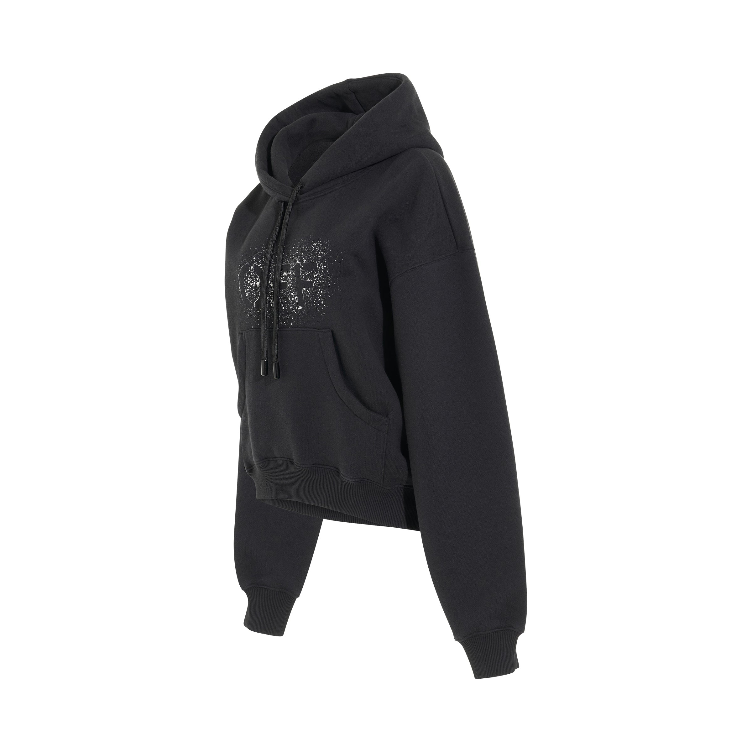 Logo Stencil Oversize Hoodie in Black - 2