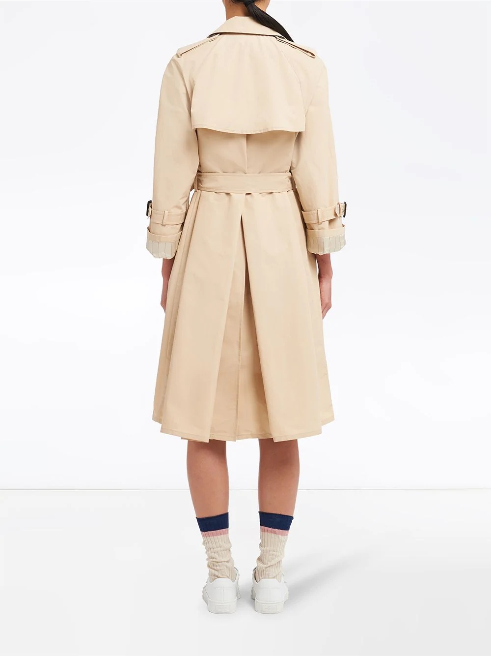 single-breasted midi trench coat - 4