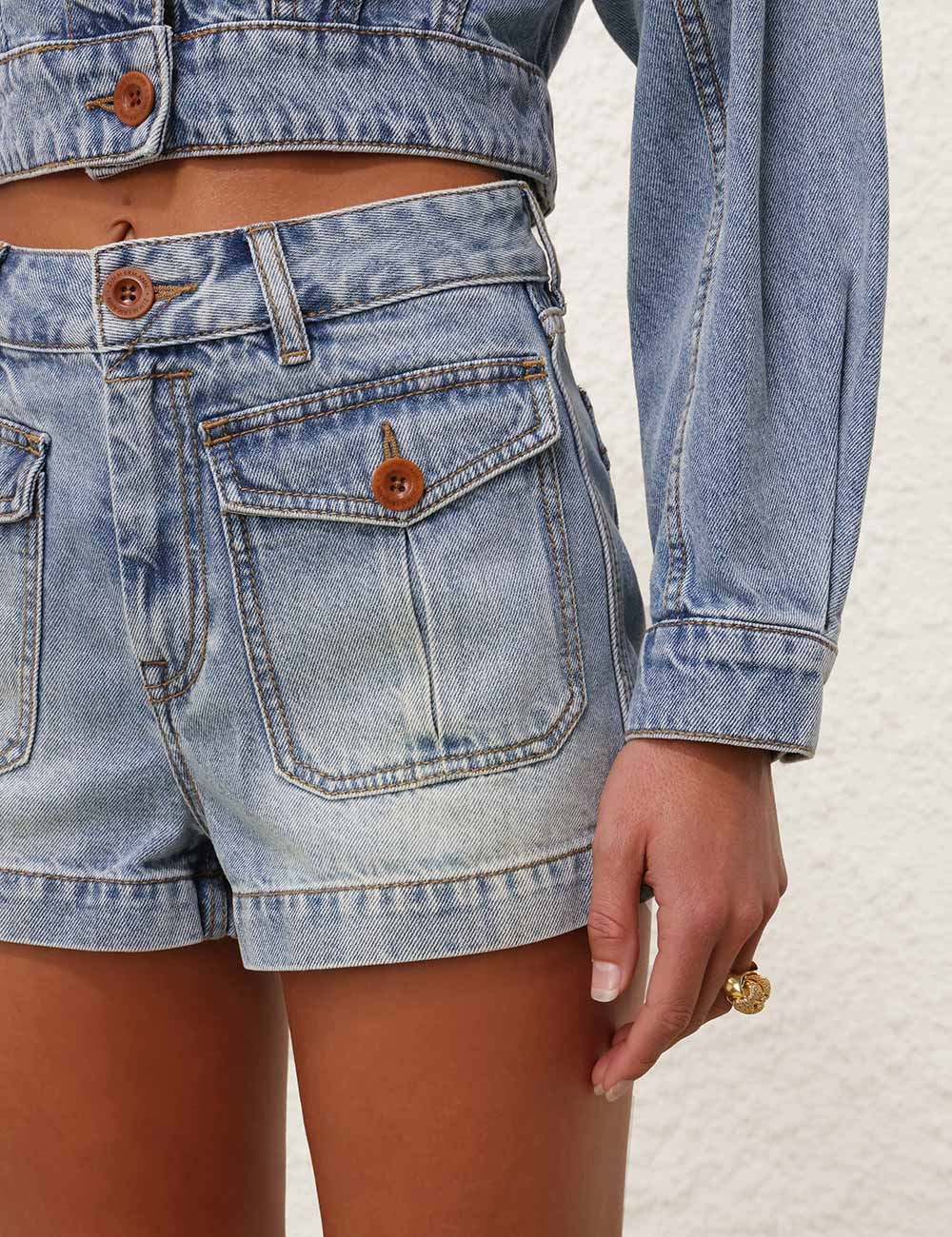 DENIM MINI SHORT - 5