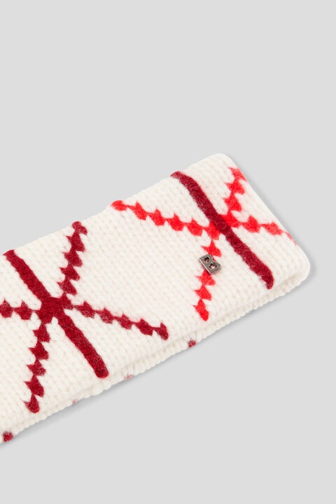 Loca Cashmere headband in Off-white/Red - 2