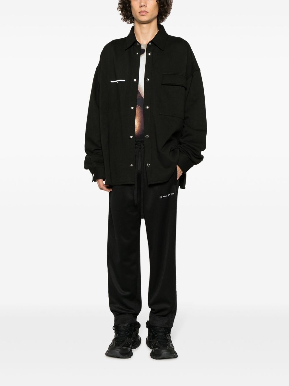 logo-print drawstring trousers - 2