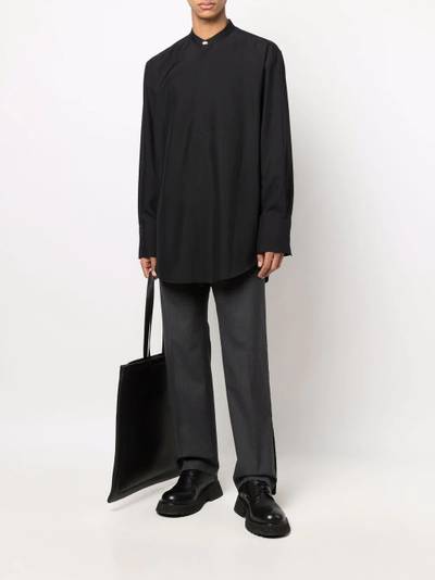 Jil Sander long-sleeve silk shirt outlook