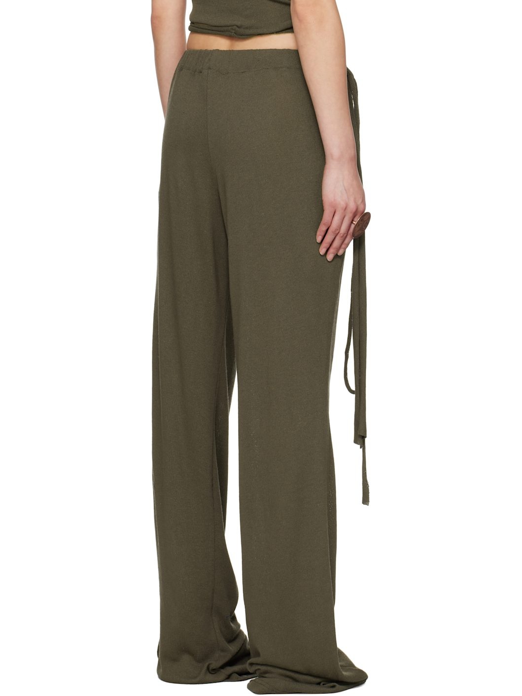 Green Wrap Lounge Pants - 3