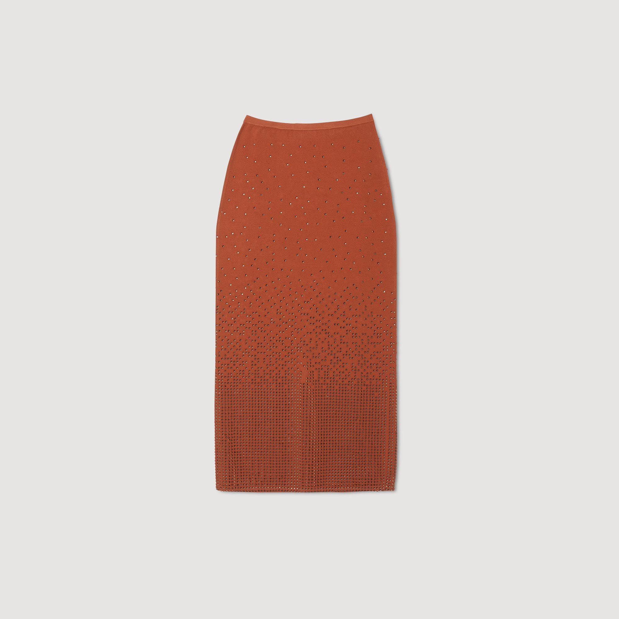 RHINESTONE-EMBELLISHED MIDI SKIRT - 1