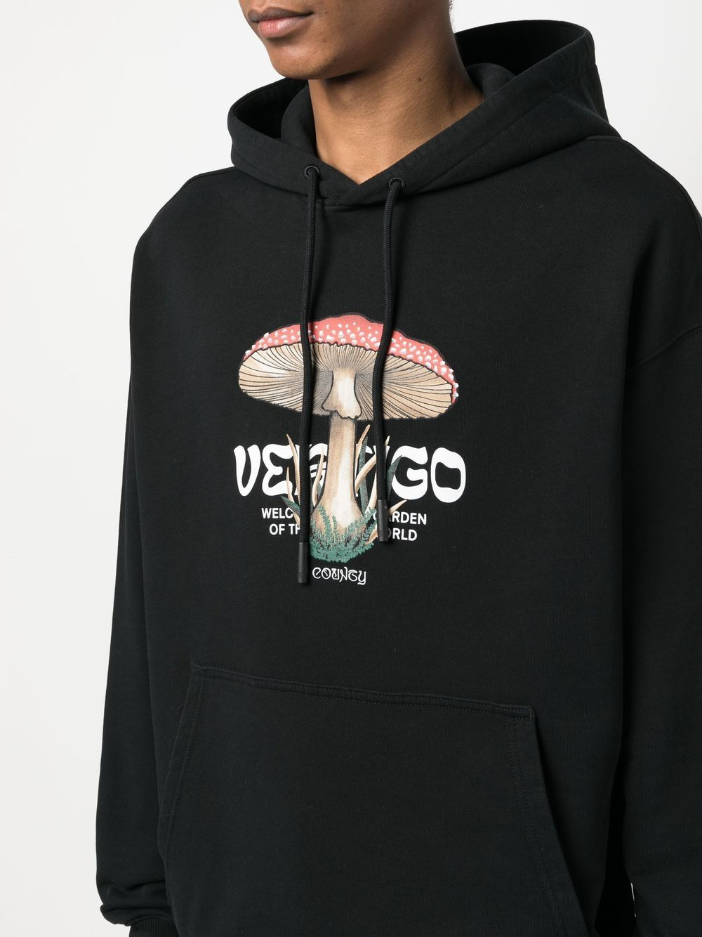 logo-print cotton hoodie - 5