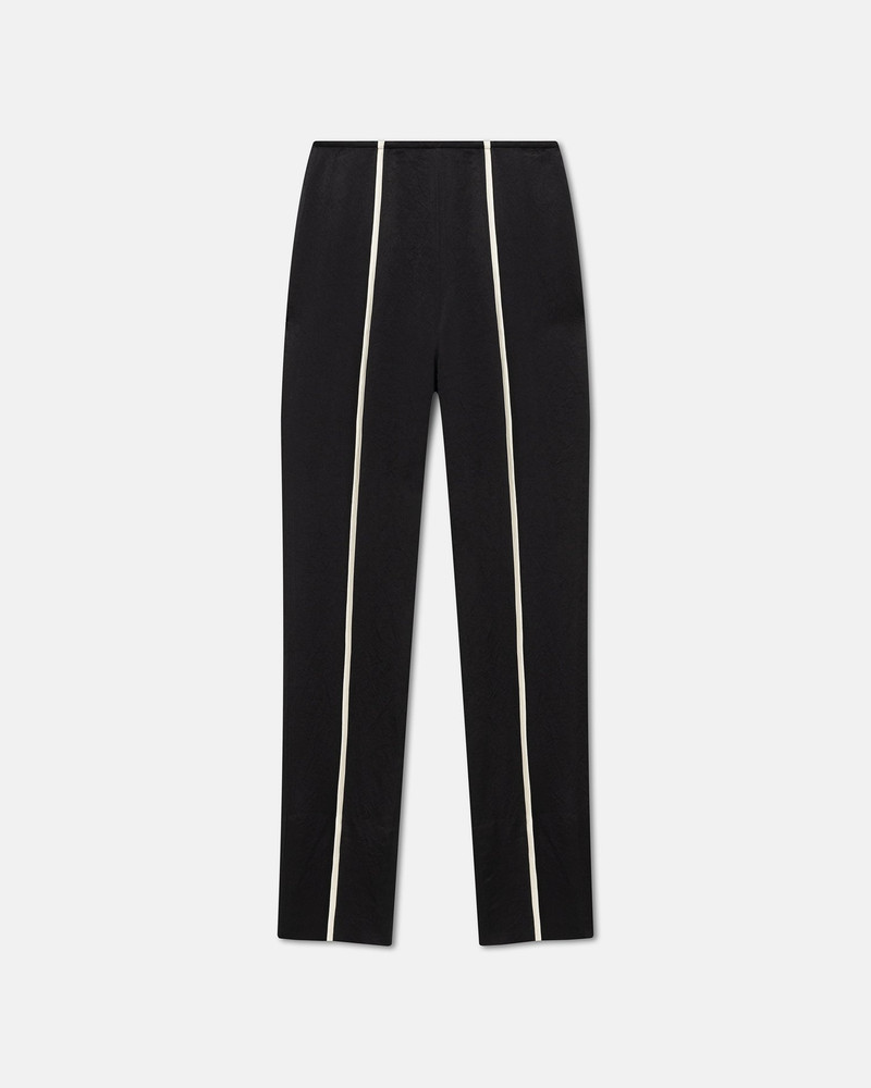 Crinkled-Satin Slim-Leg Pants - 1