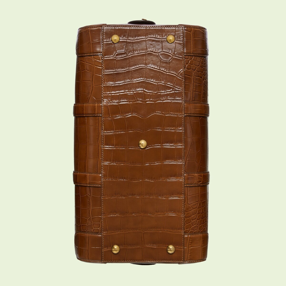 Crocodile duffle bag with Double G - 8