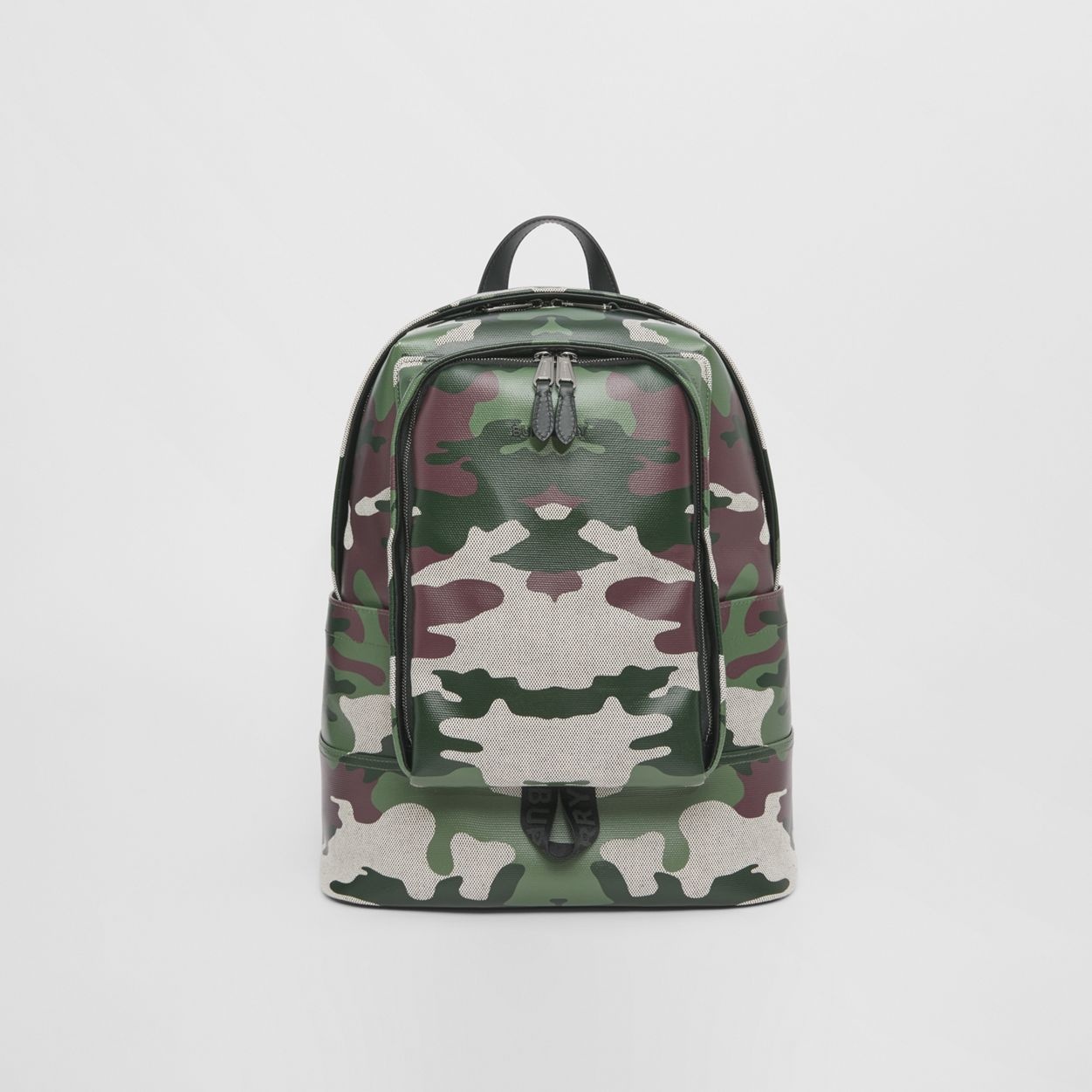 Camouflage Print Cotton Canvas Backpack - 1